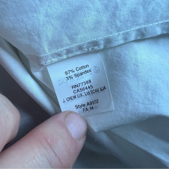 J Crew White w/ Beige Piping Jeweled Front Sleeveless Blouse Sz 0 - Picture 7 of 9